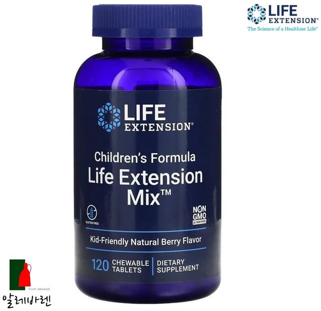 Life Extension Children's Formula 라이프익스텐션 어린이용 종합비타민 베리맛 츄어블 120정, 1개 - 쿠팡