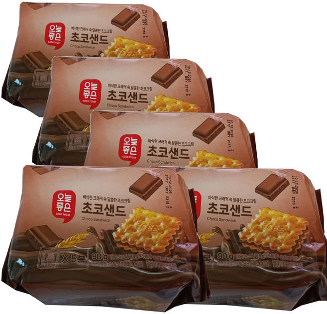 오늘좋은 초코샌드, 5개, 90g