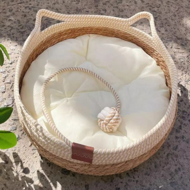 마이쁘띠 고양이방석 강아지방석 푹신한 스크래쳐 겸용 마약방석, 1개, 화이트