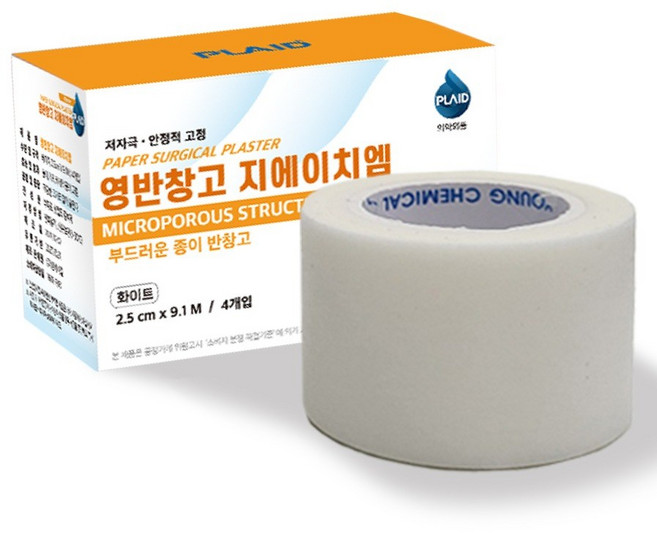 플레이드 영반창고 지에이치엠 화이트, 4개입, 1개