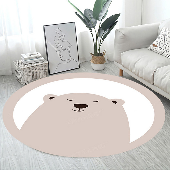 DFMEI 원형 카펫 침대 옆 카펫 매트