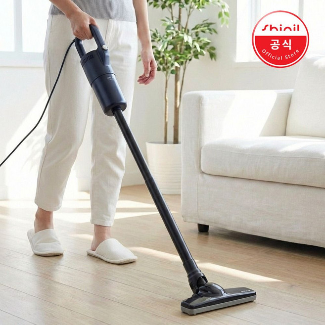 신일 2in1 유선 스틱 청소기, 블랙