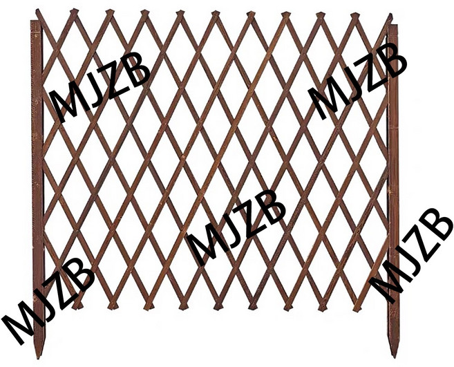 MJZB 야외 그릴 삽입 울타리 신축 울타리 정원 칸막이 벽 울타리 등나무 받침대, 땅에 붙이고 길이 140cm높이 50cm