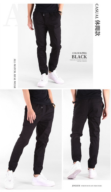 YT SHOP 潮流JOGGER修身束口褲 舒適透氣 顯瘦 時尚百搭