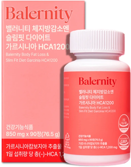 밸러니티 체지방감소엔 슬림핏 다이어트 가르시니아 HCA1200 76.5g, 1개, 90정 - 쿠팡