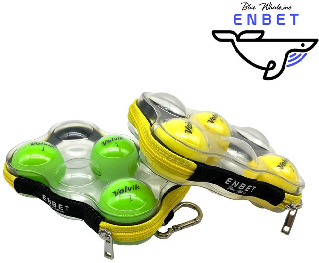 엔벳 완전투명 골프공 보관케이스 볼주머니, 투명 6구, 1개