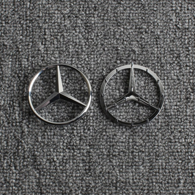 아우디ABS 자동차 핸들 로고 배지 엠블럼 스타일링 액세서리 메르세데스 벤츠 C E S 시리즈 CLA CLS W212 W, 01 52mm