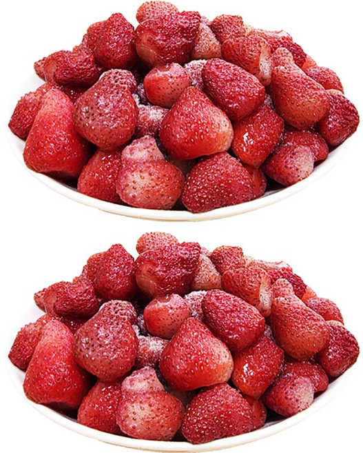 아침과저녁 당도 높은 세척된 냉동 딸기, 2개, 1kg
