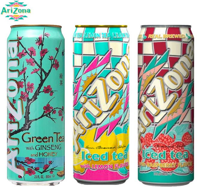 예이니식품 아리조나 그린티 아이스티 인기3종 각1캔씩 세트 (총3캔x650ml) 유튜브주스음료수, 680ml, 1세트