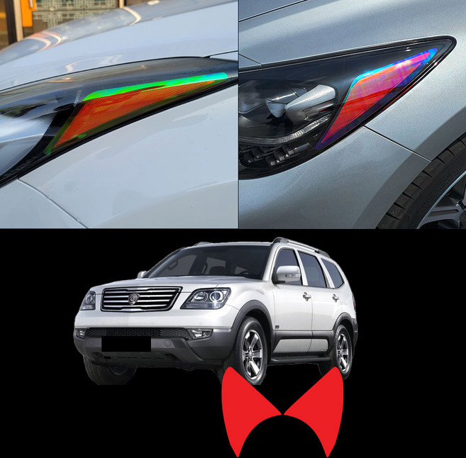 모하비(구형) 헤드라이트 리플렉터 스티커필름 차량한대분, 일반퍼플모하비(구형), 1세트