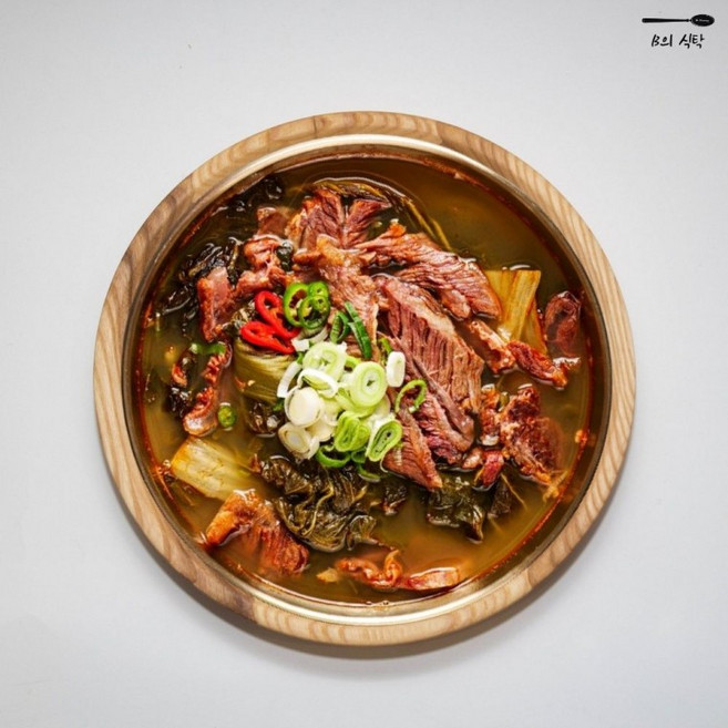 B의식탁 얼큰 소고기 국 국밥 밀키트 해장국 2인분, 1개, 630g