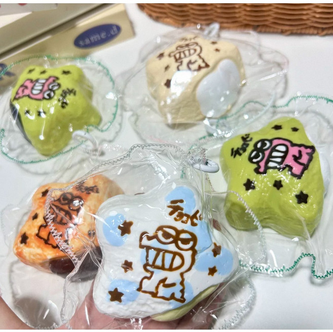 짱구 초코비 수제말랑이 타바스퀴시 키링, 화이트(재입고), 1개