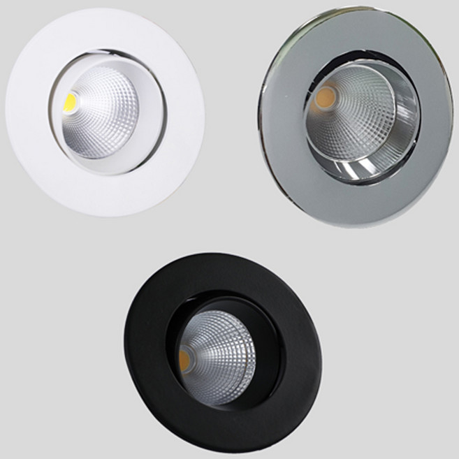 HJ 917 다운라이트 3.5인치 LED 8W 블랙바디, 주백색, 1개