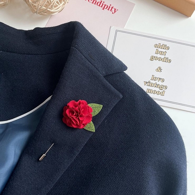 1+1 카네이션브로치+용돈봉투 어버이날 부모님 용돈 이벤트 생신, 1개, 심플카네이션브로치