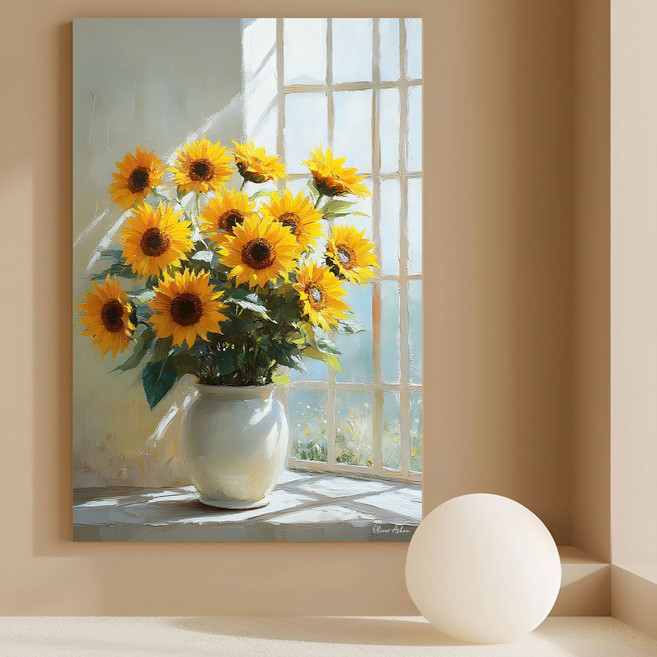 더마네이처 해바라기액자 돈들어오는 인테리어그림, 1번 해바라기그림