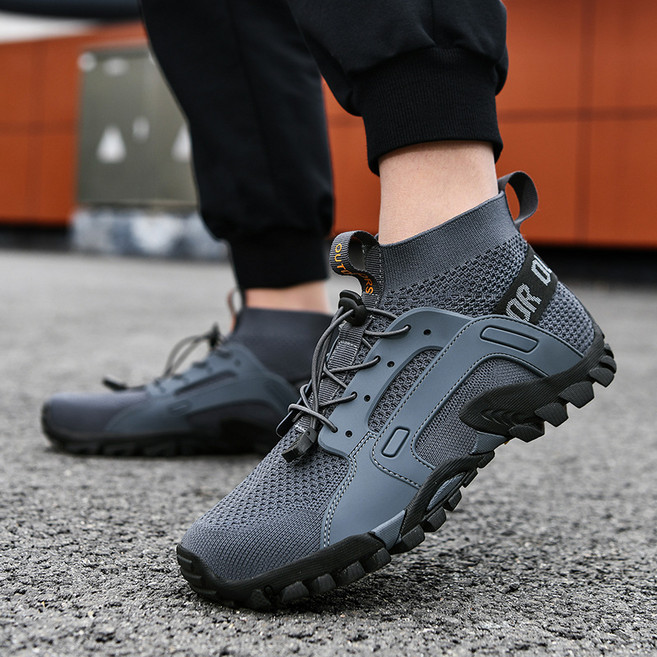 Makone 계류화 갯바위 펠트화 낚시신발 남성 민물 웨이딩슈즈 쏘가리 여름 장화 은어 계류 신발, 255, 그레이