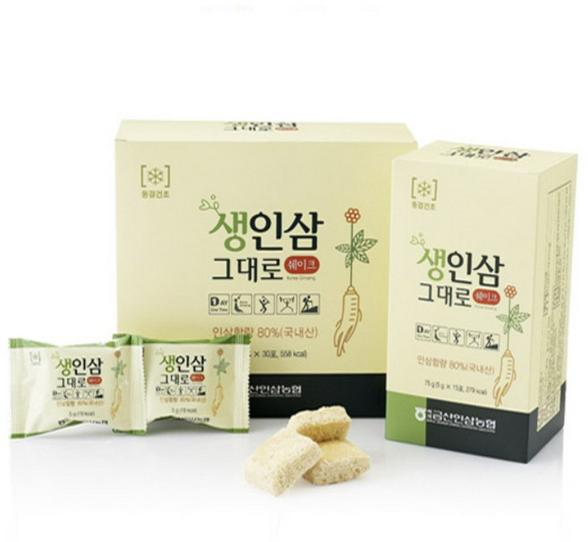 농협 생인삼 그대로 쉐이크 150g(5gX30포) 인삼 수삼 금산인삼 금산인삼직거래 생인삼, 1개