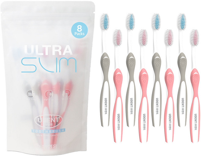 유덴트 울트라슬림 초극세모 칫솔 랜덤발송, 1개입, 24개