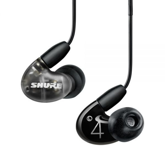 [SHURE] 슈어 AONIC 4 유선 인이어 이어폰 (블랙/화이트), 블랙