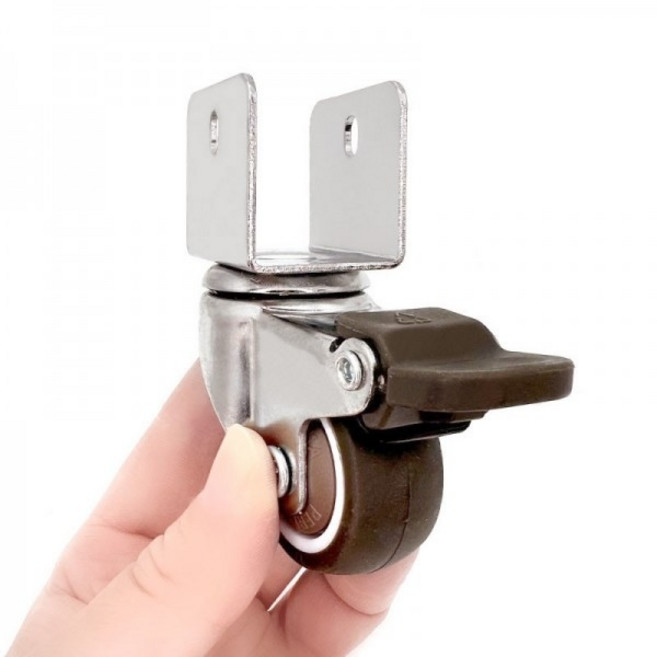 아이베란다 U형 회전바퀴 가구바퀴 스토퍼 가구 캐스터 소형, 1개