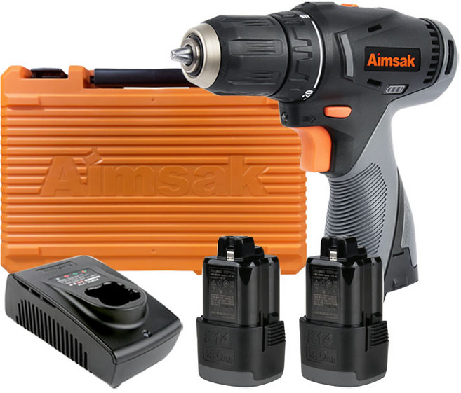 아임삭 AD414R 3G 충전드릴 2.0AH 2팩 AD414R후속 14.4V 2단속도조절, 1세트