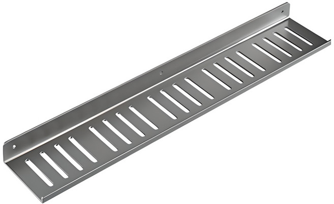 블럭마트 욕실 세면대 일자형 무타공 선반, 그레이, 1개