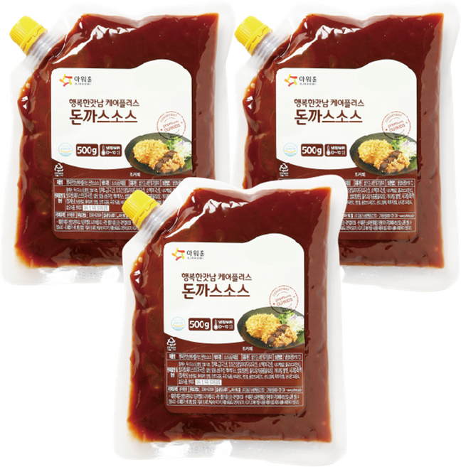아워홈 아워키즈 돈까스소스, 500g, 3개