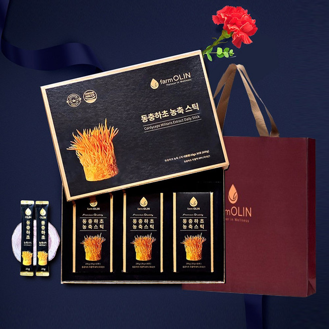 [2+1]귀리먹은 동충하초 진액 농축스틱 600g 면역강화 피로회복 코디세핀, 6세트