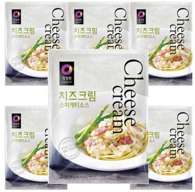 청정원 치즈크림스파게티소스, 250g, 6개