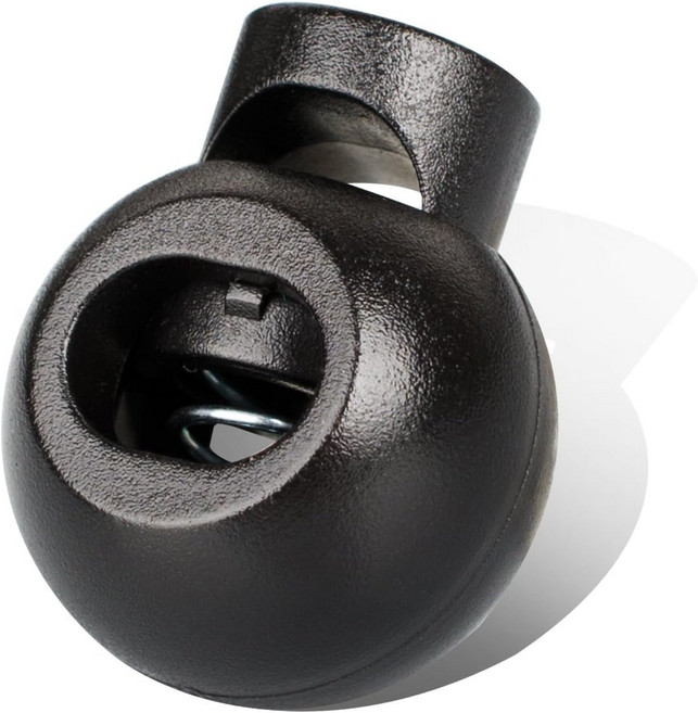 DYZD 싱글 홀 코드 잠금 플라스틱 스프링 토글 스토퍼 로프 끝 파라코드블랙 10개 PCS, 03 C0072