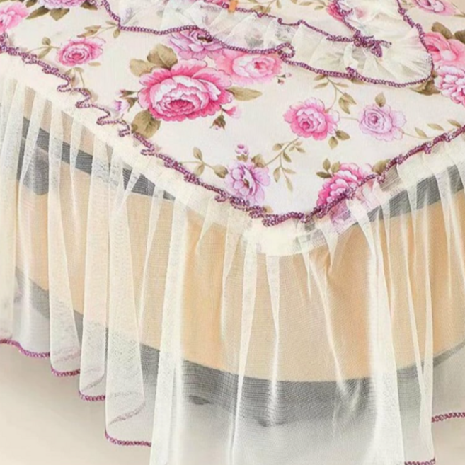 밥솥 덮개 다용도 플라워 레이스 밥솥 가리개 주방, 퍼플