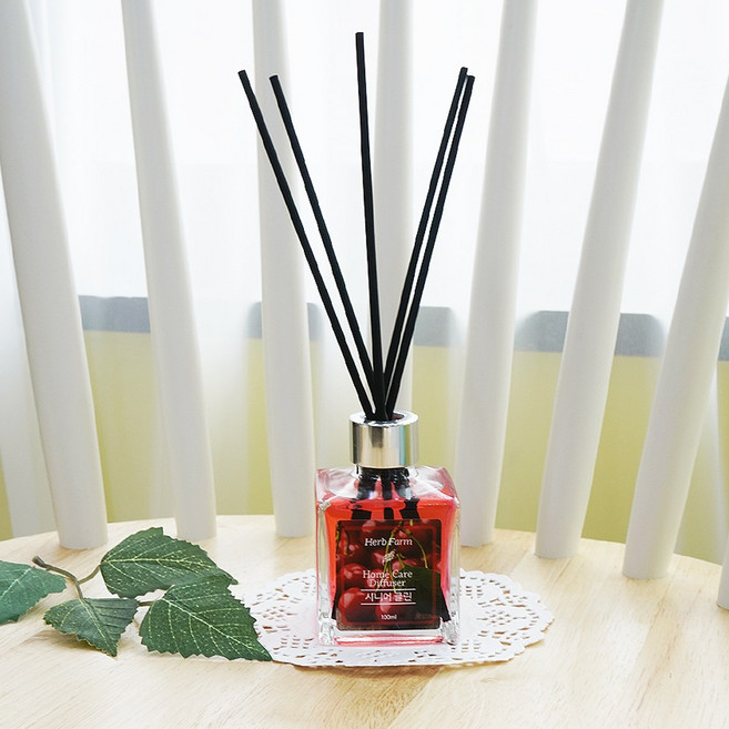 국산 실내용 방향제 100ml (블랙체리향)1EA 디퓨저 공기정화 실내냄새 차량용품, 시니어클린(블랙체리향), 1개