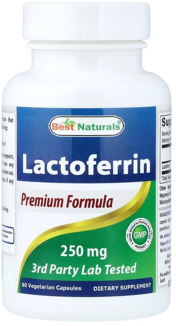 베스트내츄럴스 락토페린 250mg 브이 60 캡슐, 60개, 1개, 60정 - 쿠팡