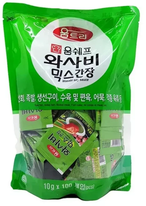 유토피아 간편한 일회용 와사비믹스간장 10g x 100입 식자재 식료품 맑은국간장 미역국, 1개