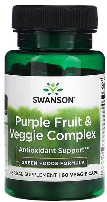 스완슨 자색 열매 및 채소 복합체 베지 캡슐, 1개, 60정 - 쿠팡
