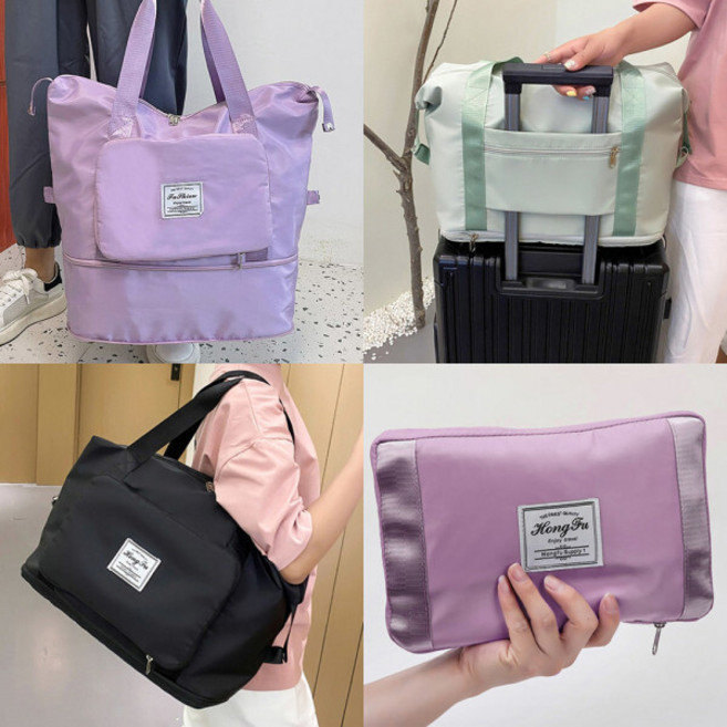 여행 확장형 빅사이즈 보스턴백 파우치형 여행 운동 대용량 가방 캐리어 보조가방 폴딩백