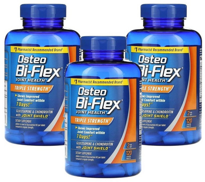 Osteo Bi-Flex 오스테오 바이플렉스 조인트 헬스 트리플 스트렝스 + 비타민 C 120정, 3개