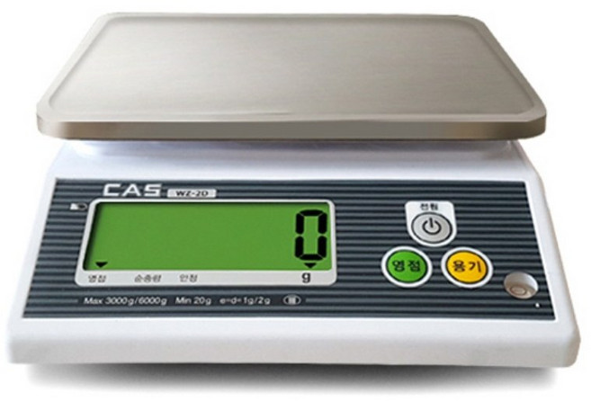카스 전자저울 WZ-2D 디지털 주방저울(최대6kg), 1개