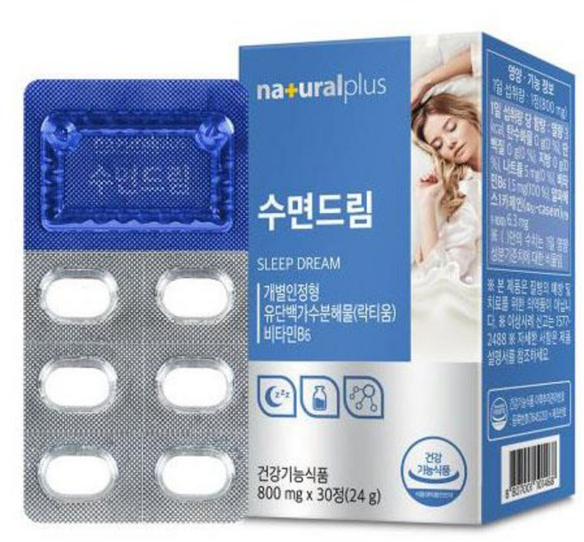 내츄럴플러스 수면드림 락티움, 30정, 1개