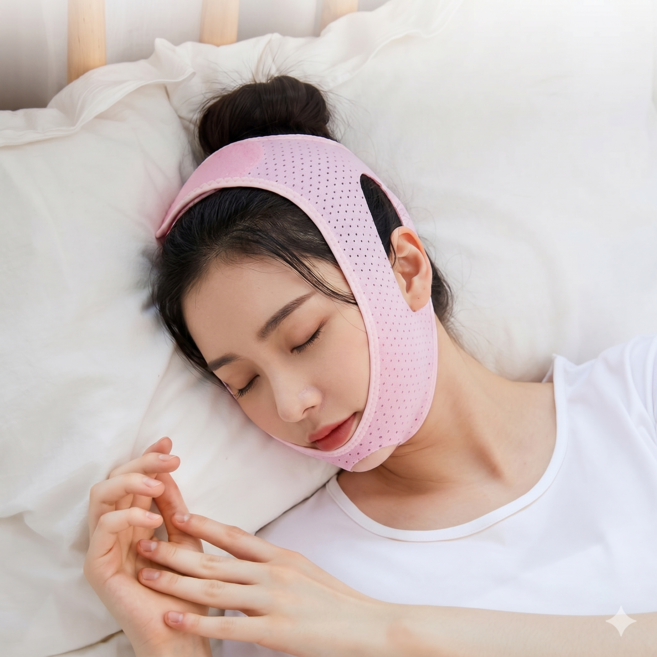 꿀잠 수면 턱밴드 입벌림 방지 입마개 통풍 수면밴드, 1개