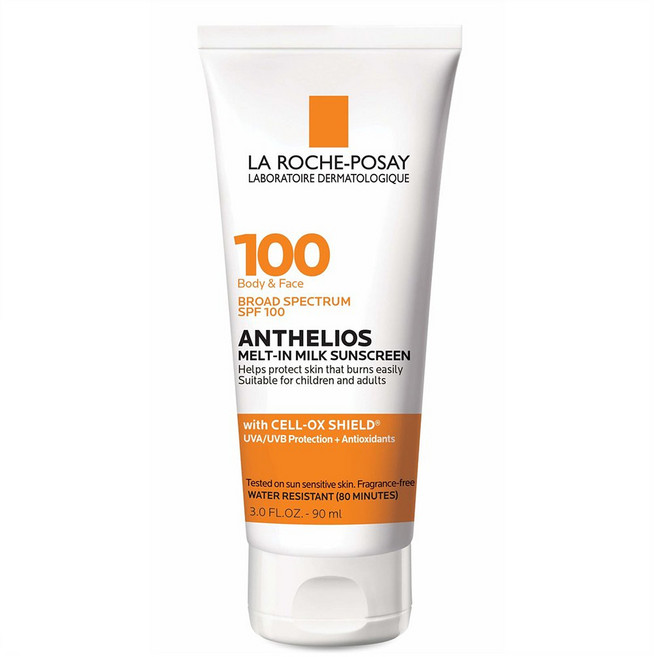 La Roche-Posay 라로슈포제 안뗄리오스 멜트인 밀크 바디 페이스 선크림 90ml, 1개