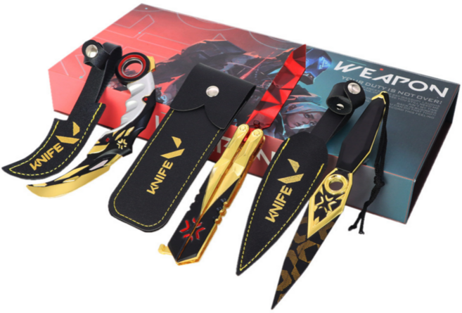 어크로스더씨 챔피언스 발리송 쿠나이 카람빗 3종세트 게임스킨 버터플라이나이프, 1, 1개