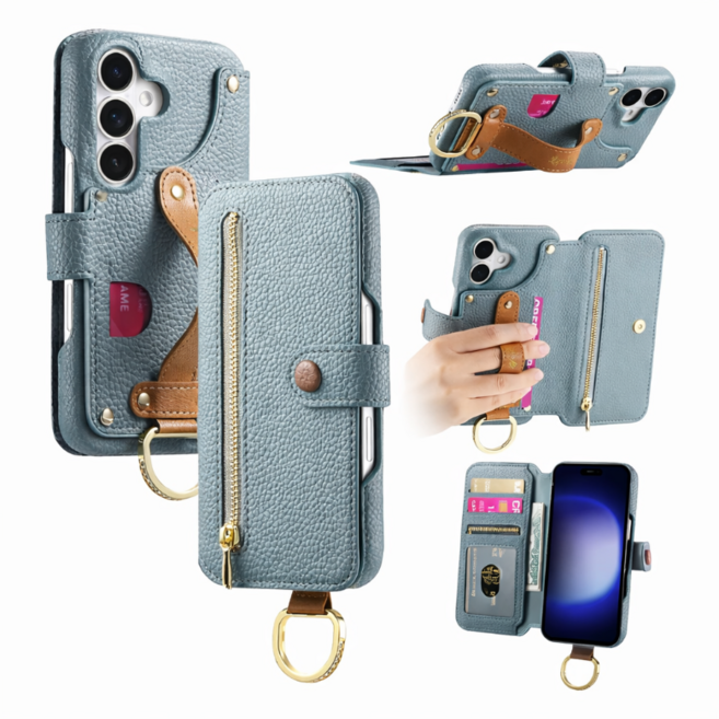 굿도우 가죽 지갑형 카드수납 휴대폰 케이스