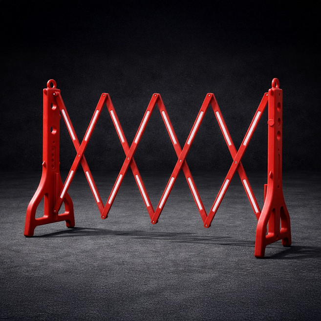 칼레오 접이식 바리케이트 자바라 안전 펜스 이동식 휴대용 휀스 2.5M, 레드 (PFB-2500)