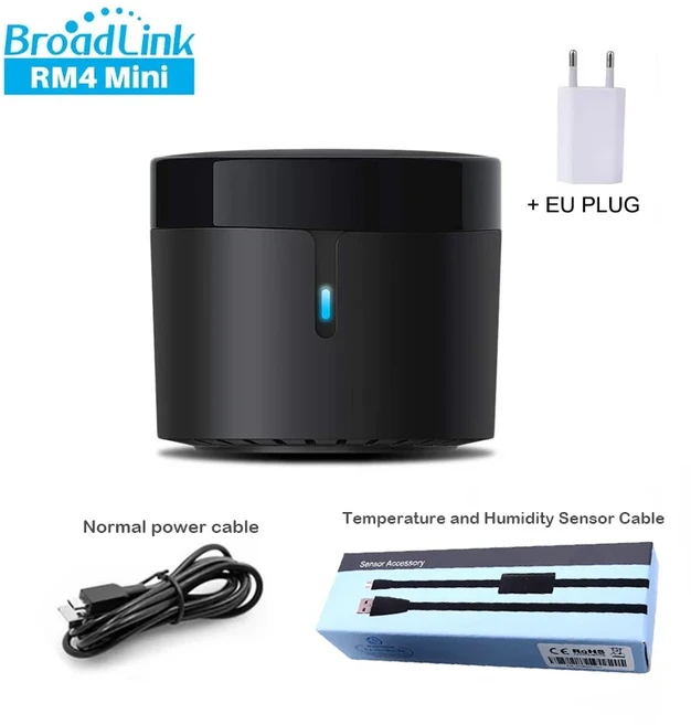 브로드링크 RM4 미니 Pro IR Wifi 스마트 홈 범용 리모컨 기기 TV 에어컨 선풍기 블라인드 호환 Alexa Goog, 05 RM4 mini EU and HTS2