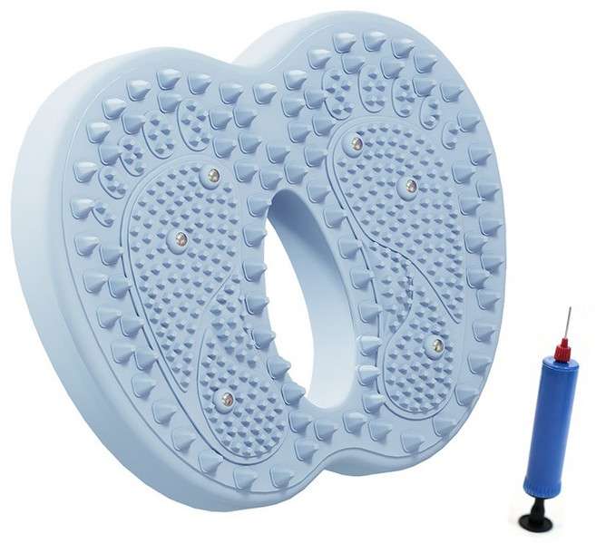 천국의계단 지압 에어 스텝퍼 무소음 가정용 다이어트 스텝밀 홈트 운동기구 [에어펌프 증정], 연한 파란색