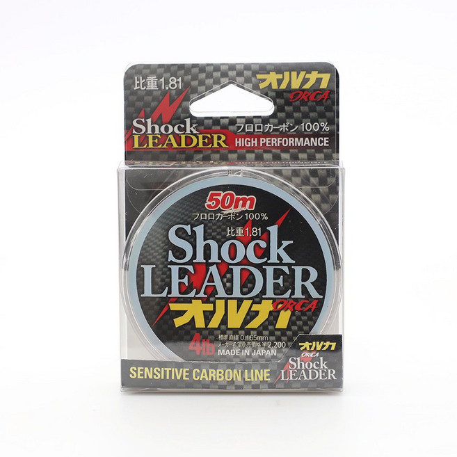일본 원사 최강 쇼크리더 후로로카본 카본라인 낚시줄, 1개