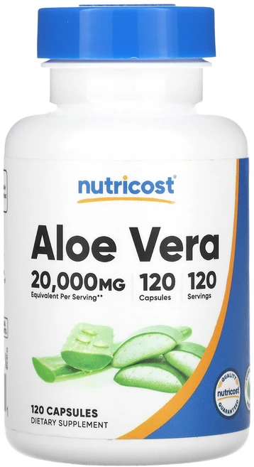 뉴트리코스트 알로에 베라 20000 mg 120 캡슐, 120정, 4개 - 쿠팡