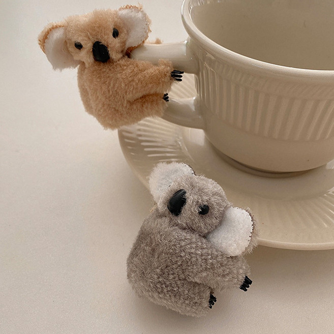 아이루리 귀욤 코알라 미니 인형 집게핀 2set 데일리 포인트 애니멀 헤어 악세사리