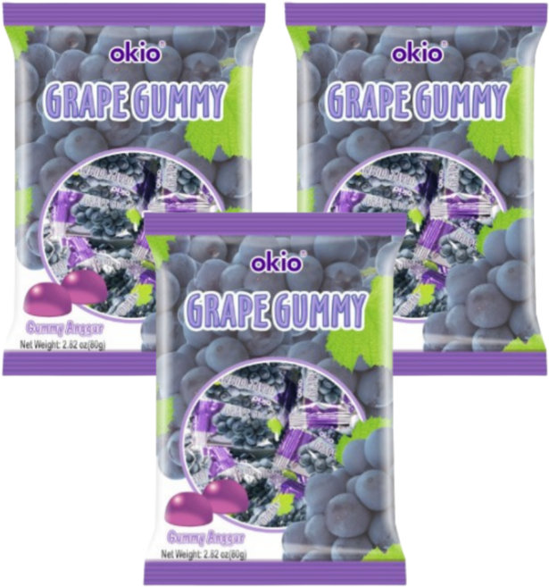 오키오 포도 젤리, 80g, 3개